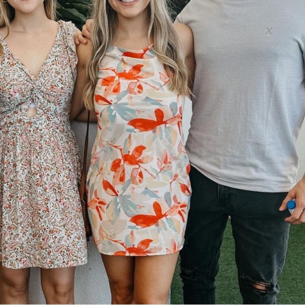 Shade of Orange mini dress